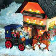 Lichthäuser Miniatur Weihnachtsdeko „Große Kutsche”