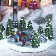 Lichthäuser Miniaturfiguren Set „Dorfteich mit Brücke”