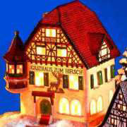 Keramik Lichthaus Weihnachtsdeko „Zum Hirsch”
