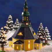 Keramik Lichthaus Weihnachtsdeko „Seiffener Kirche”