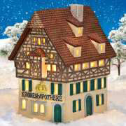 Keramik Lichthaus Weihnachtsdeko „Kronen-Apotheke”