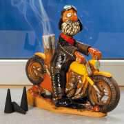 Räucherfigur „Easy Rider”, Räuchermännchen aus Keramik