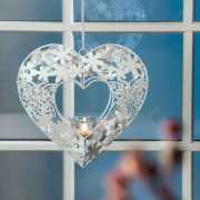 Fensterhänger „Herz”, Windlichthalter in Herzform