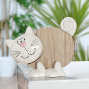 Porzellan-Katze „Gino”, Tierfigur zur Innendekoration