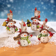 Schneemänner Deko-Weihnachtsfiguren mit 4 Motiven