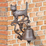 Türglocke „Katzen” aus Gusseisen, Landhausstil Antikoptik