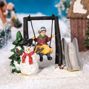 Lichthäuser Miniaturfiguren „Schaukel mit Schneemann”