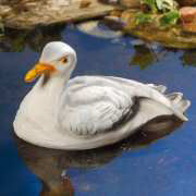 Teichfigur Schwimm-Möve, naturgetreue Gartenteich Deko