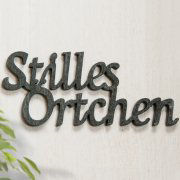 3D Deko-Holzschriftzug „Stilles Örtchen”