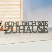 3D Deko-Holzschriftzug „Fühl dich wie Zuhause”