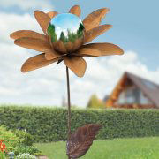 Gartenstecker „Blume”, Gartendekoration in Rostoptik