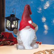 Winterwichtel Dekofigur, Weihnachtsfigur mit Laterne