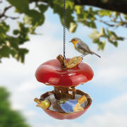 Vogeltränke „Apfel”, Vogel-Futterstation aus Keramik