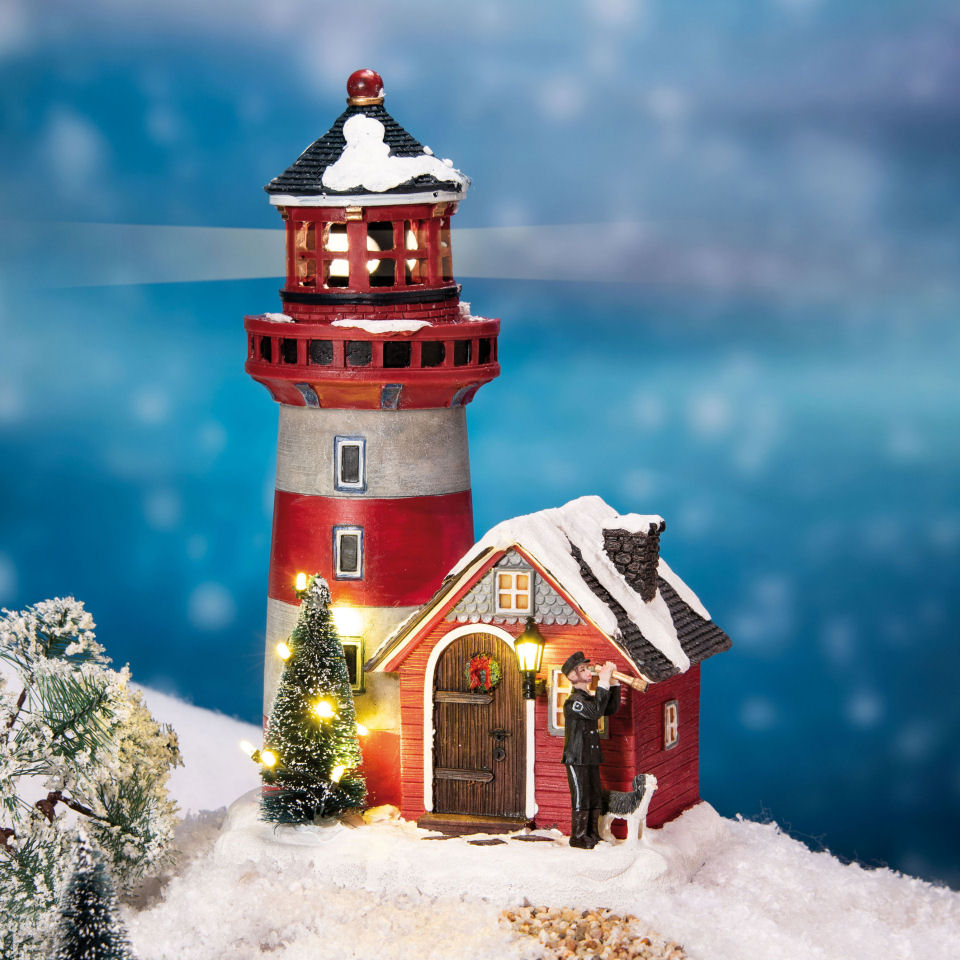 Lichthäuser Weihnachtsdeko „Leuchtturm im Winter”