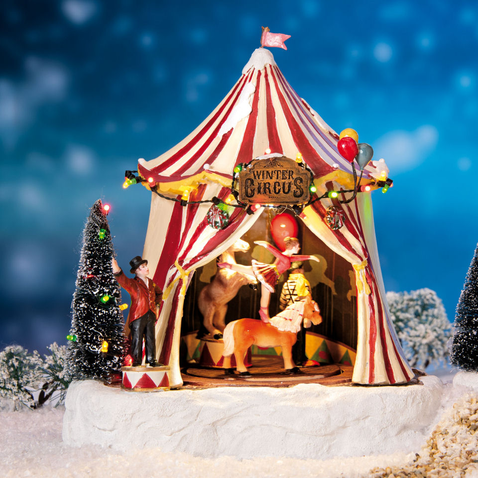 Lichthäuser Weihnachtsdeko „Winter-Zirkus-Zelt” mit LED