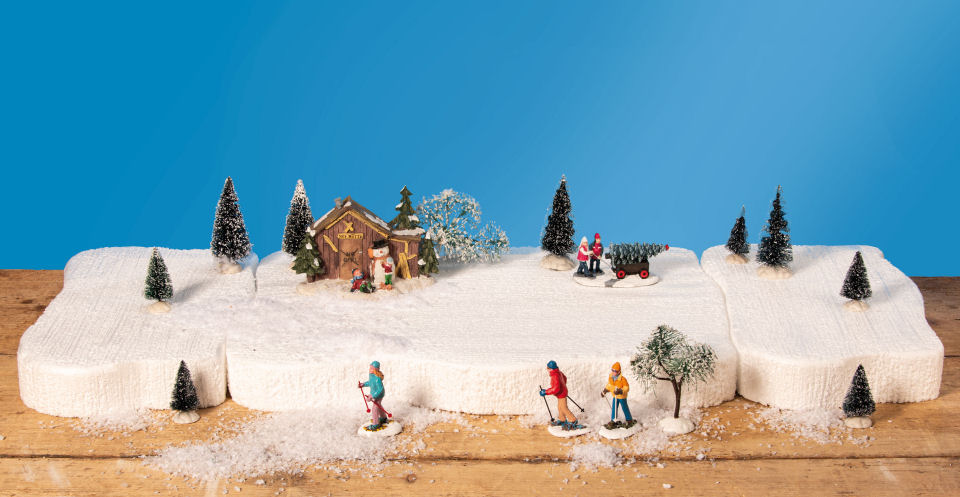 Lichthäuser Podest „Winterlandschaft”, 3-teilig