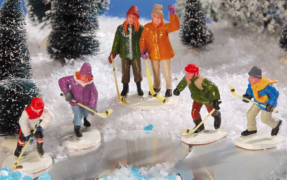 Lichthäuser Miniaturfiguren „Eishockey-Team”