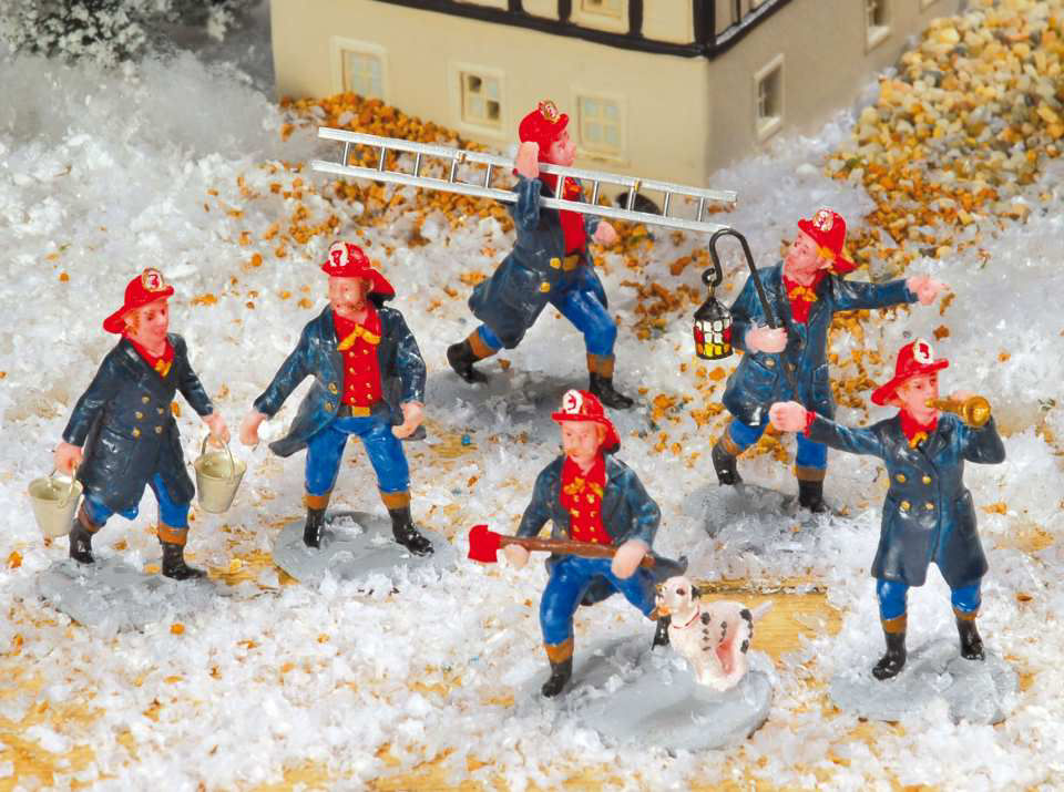 Lichthäuser Miniaturfiguren Feuerwehrleute 6er-Set