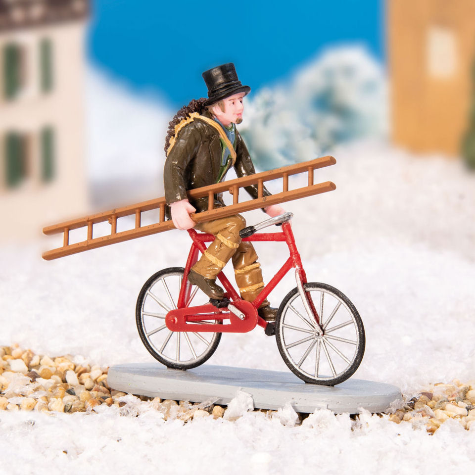 Lichthäuser Miniaturfigur „Schornsteinfeger mit Rad”