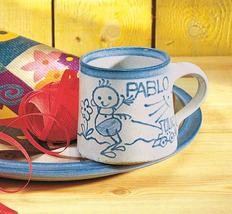 Kindertasse für Jungen, Keramiktasse mit Namen