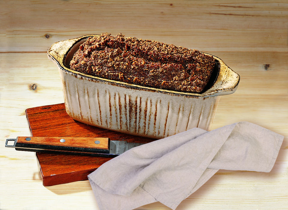 Handgefertigte Brotbackform aus Keramik inkl. Rezepten