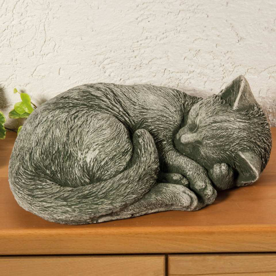 Steinguss Deko Gartenfigur, Tierfigur Katze „Susi”