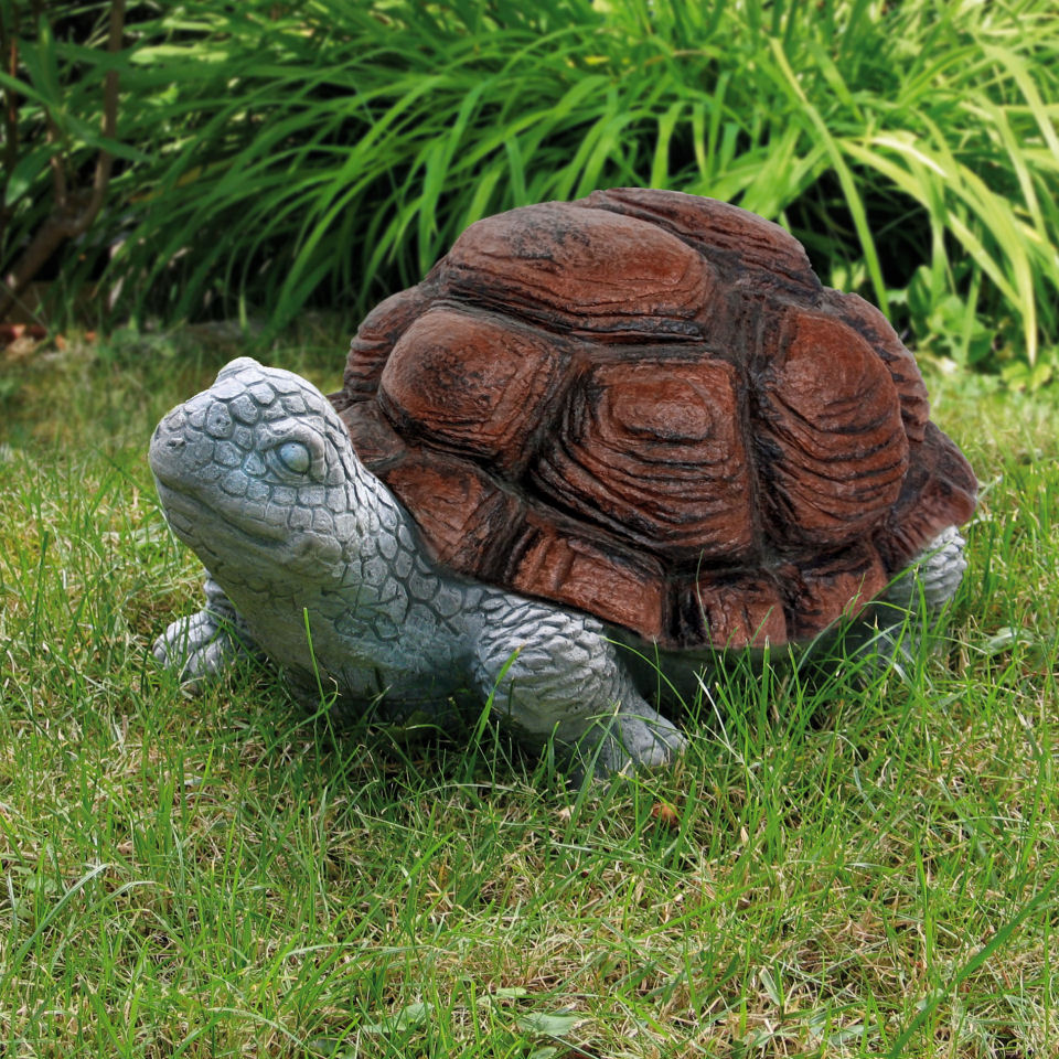 Schildkröte „Garten”, Tierfigur aus Steinguss