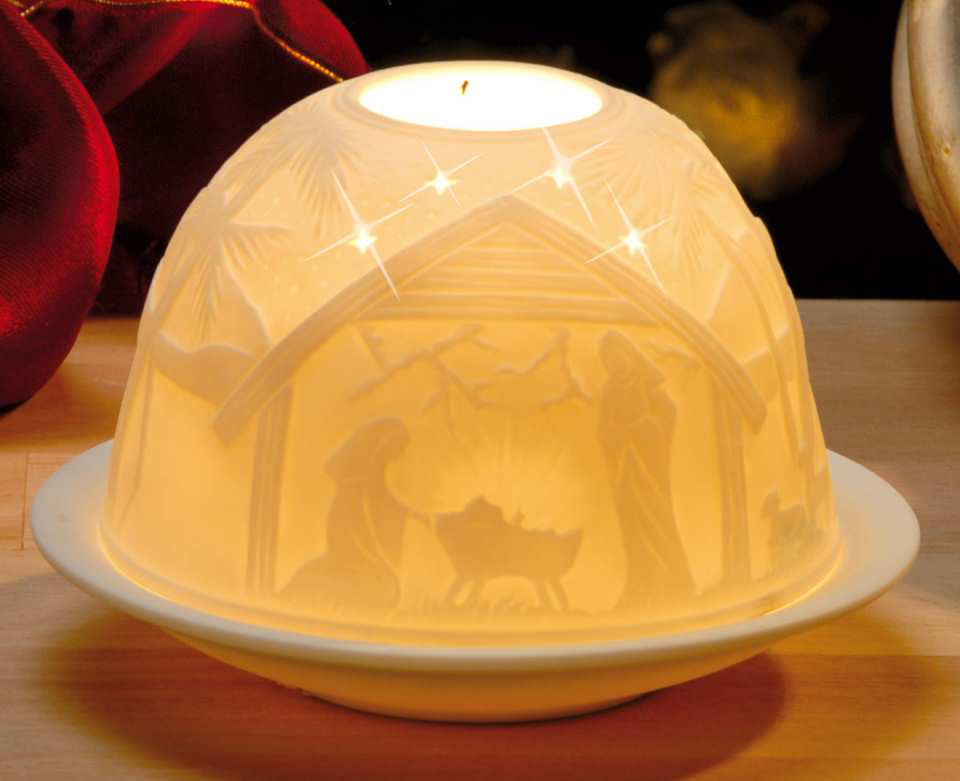 Dome Light Porzellan-Windlicht „Krippe”