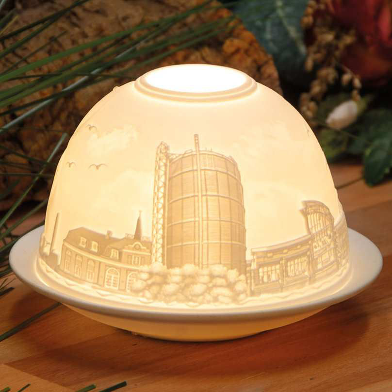 Dome Light Porzellanlicht mit Städtemotiv „Ruhrgebiet”