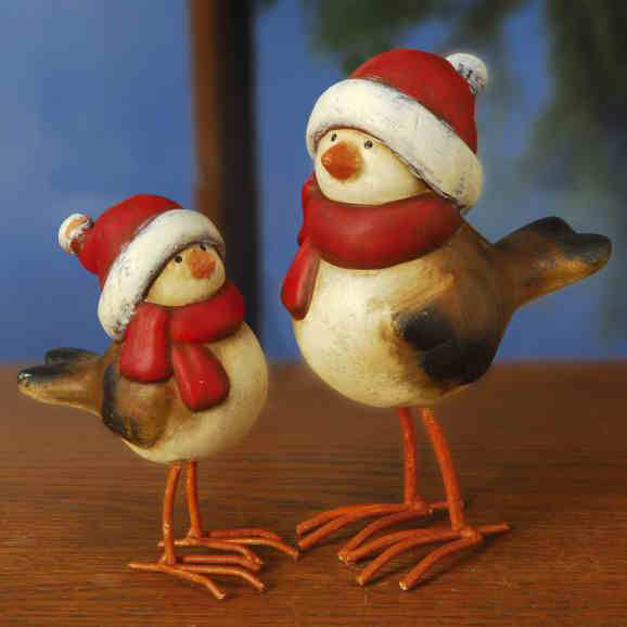 Weihnachtsfiguren „Wintervögel”, 2er-Set Weihnachtsdeko