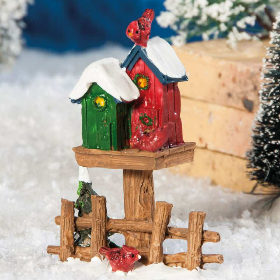 Lichthäuser Miniatur Weihnachtsdeko „Vogelhäuschen”