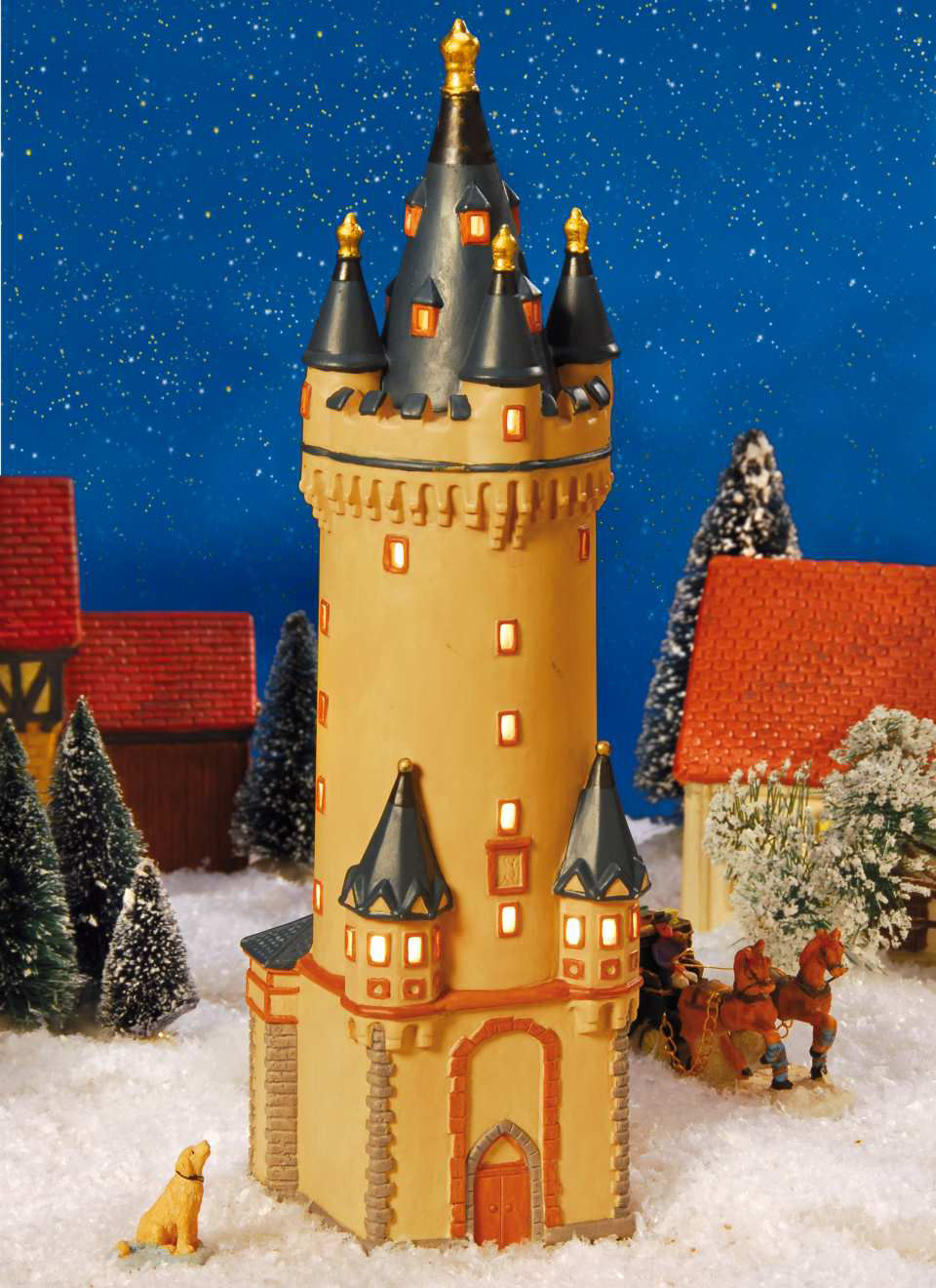 Keramik Lichthaus Weihnachtsdeko „Eschenheimer Turm”