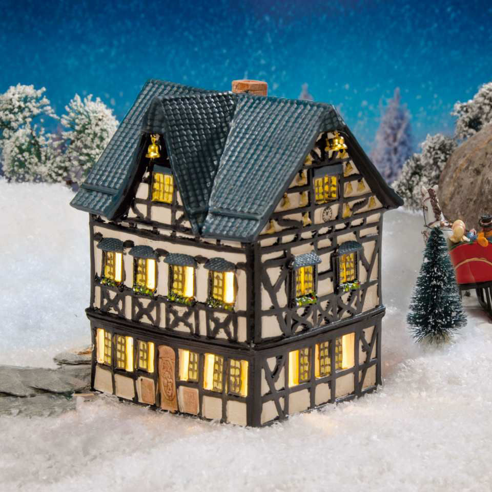 Keramik Lichthaus Weihnachtsdeko „Weinhaus Ahrweiler”