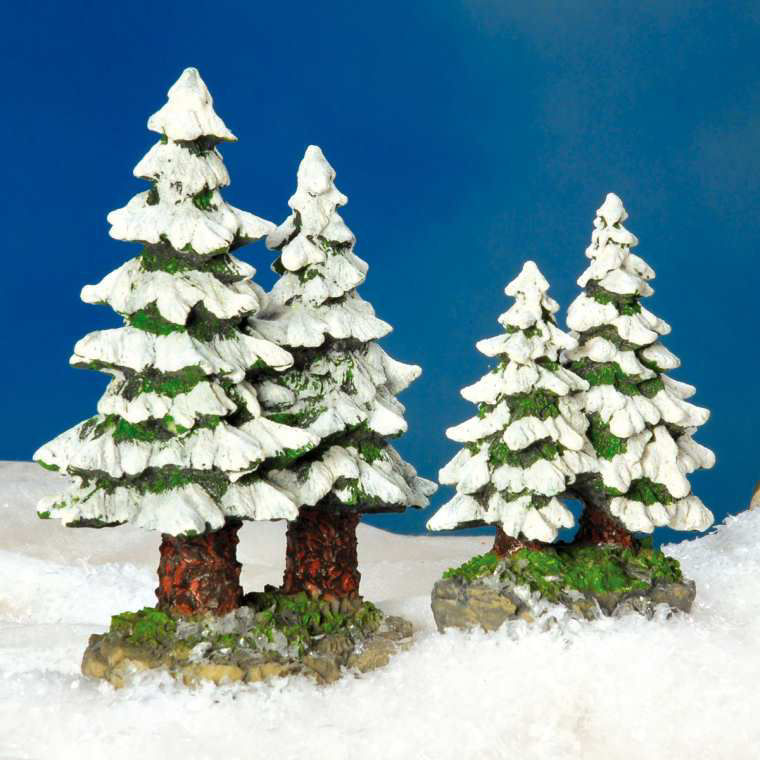 Kleine Miniatur Tannenbaumgruppe zum Landschaftsbau