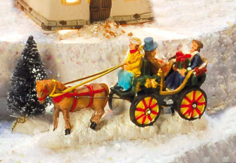 Lichthäuser Miniatur Weihnachtsdeko „Kleine Kutsche”