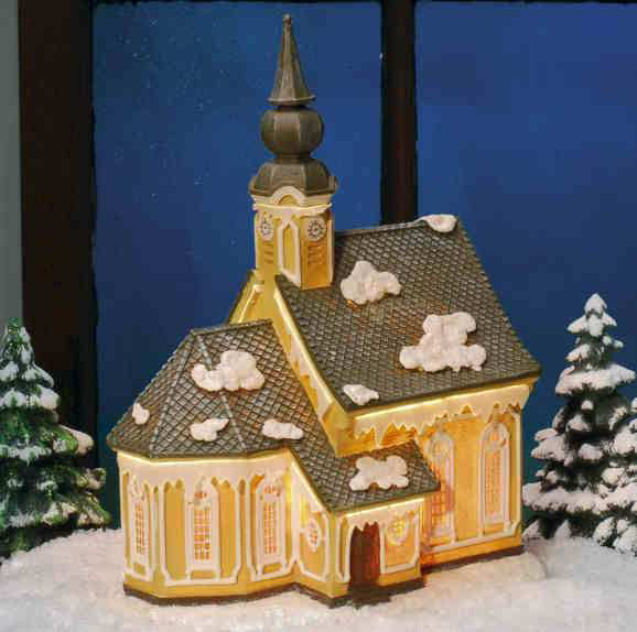 Lichthäuser Weihnachtsdeko „Romantische Dorfkirche”