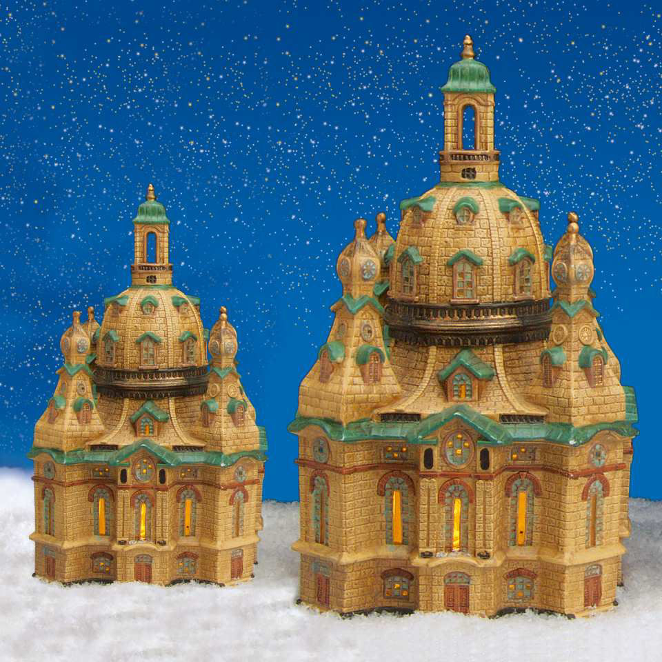 Dresden Frauenkirche geschenk montiert LED bel 12cm Bestseller zu Messen OVP 