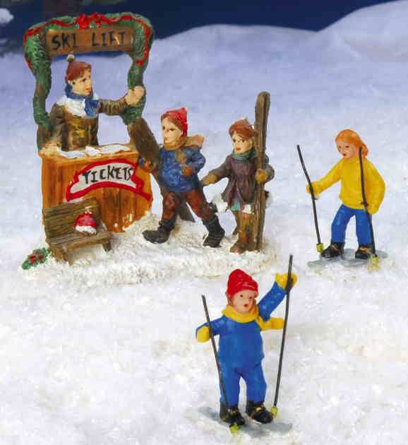 Lichthäuser Miniaturfiguren „Ski-Lift Ticketverkauf”