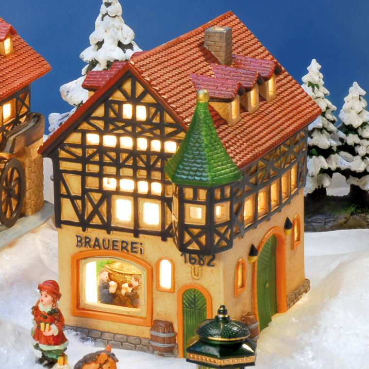 Keramik Lichthaus Weihnachtsdeko „Alte Brauerei”