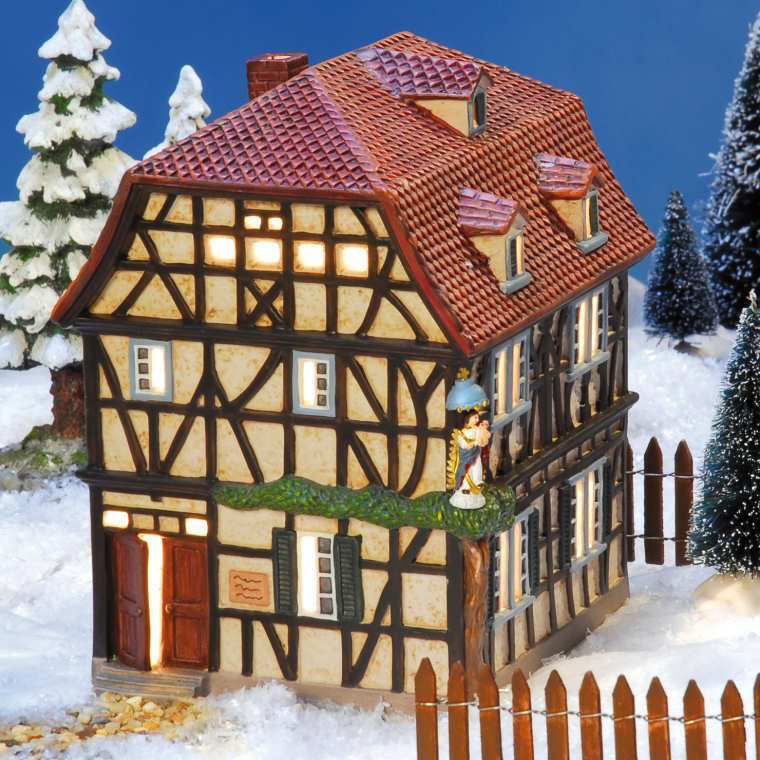 Keramik Lichthaus Weihnachtsdeko „Engel-Haus”