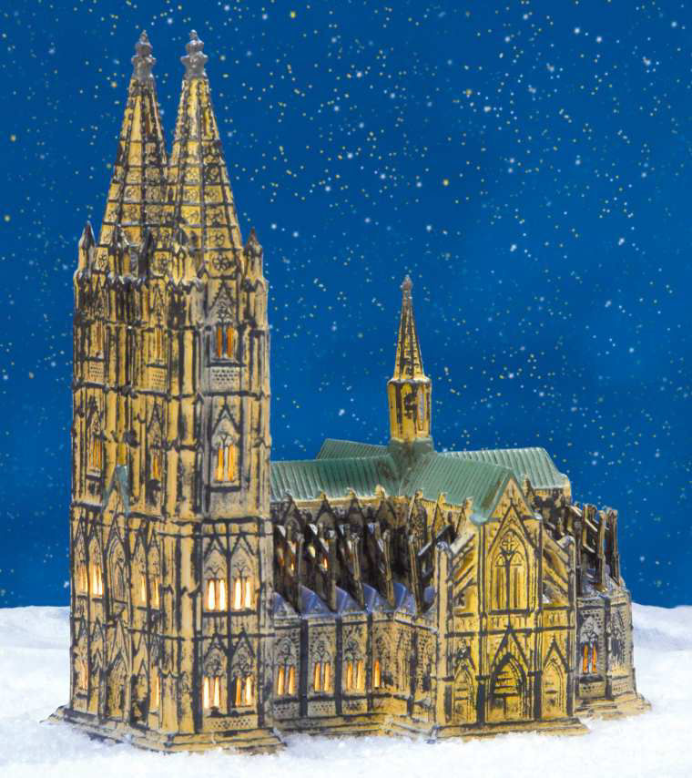 Lichthäuser Weihnachtsdeko „Kölner Dom” mit Beleuchtung