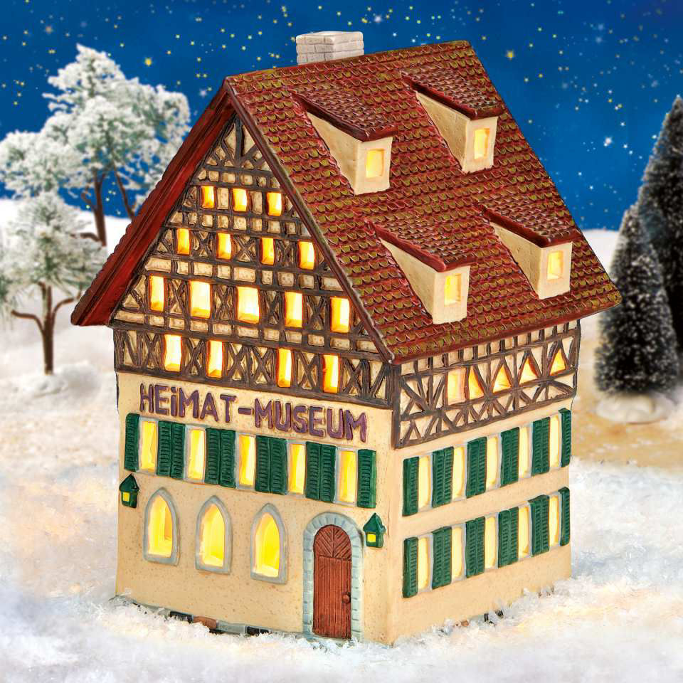 Keramik Lichthaus Weihnachtsdeko „Heimatmuseum”