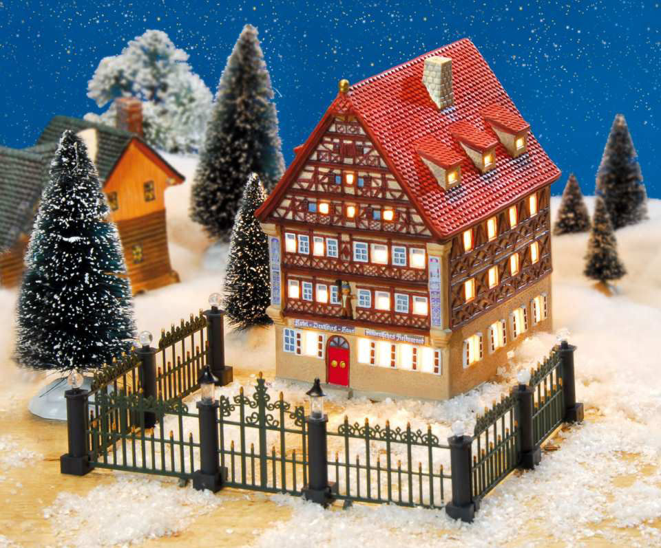 Keramik Lichthaus Weihnachtsdeko „Hotel Deutsches Haus”