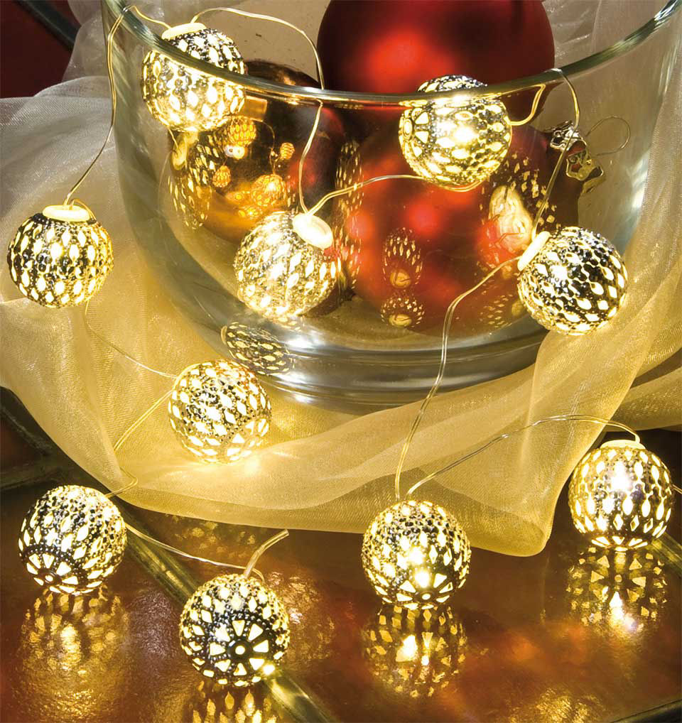 LED Lichterkette „Orient”, Weihnachtsdeko, 10 Lichter