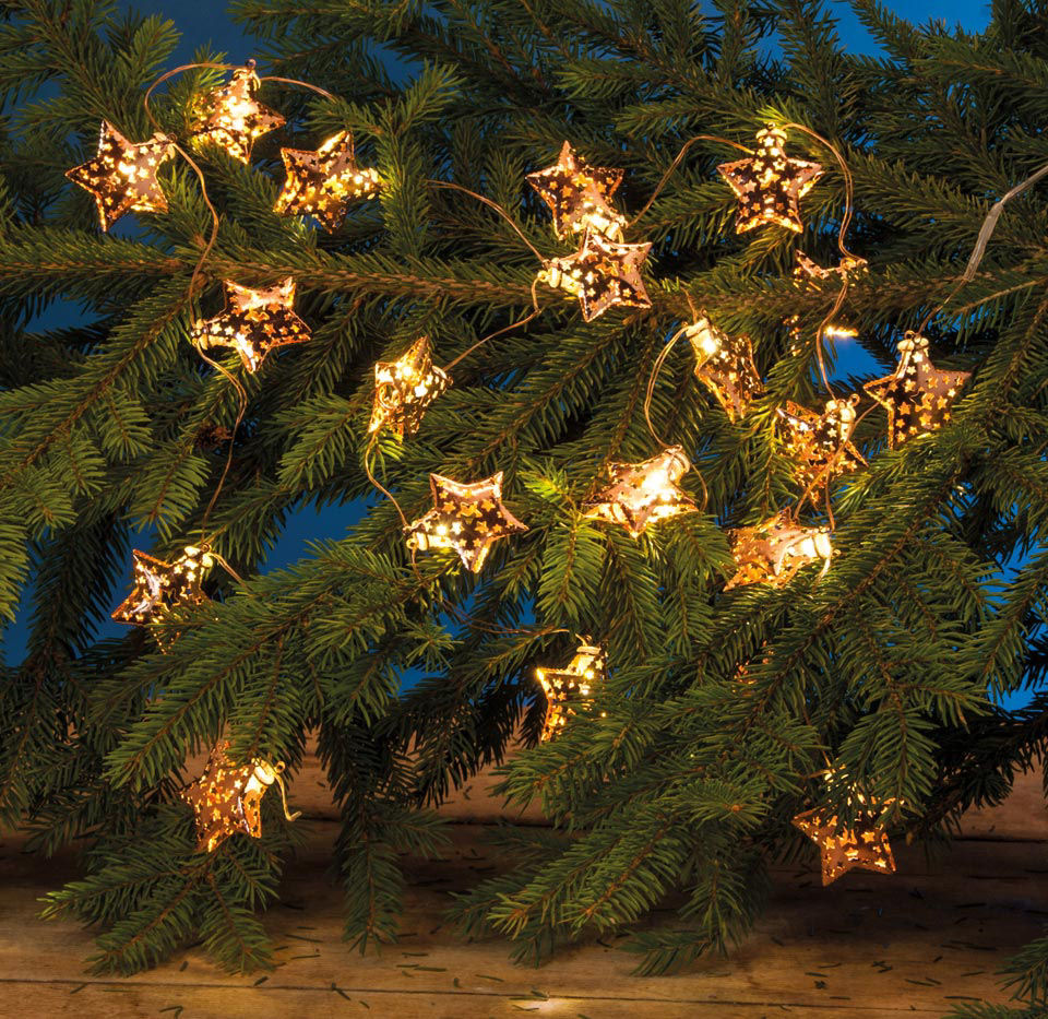 LED Lichterkette „Kupferstern”, Weihnachtsdeko