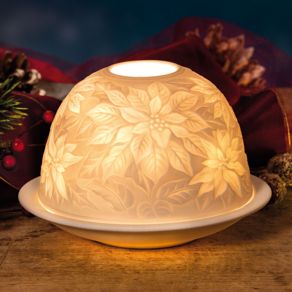 Dome Light Porzellan-Windlicht „Weihnachtsstern”