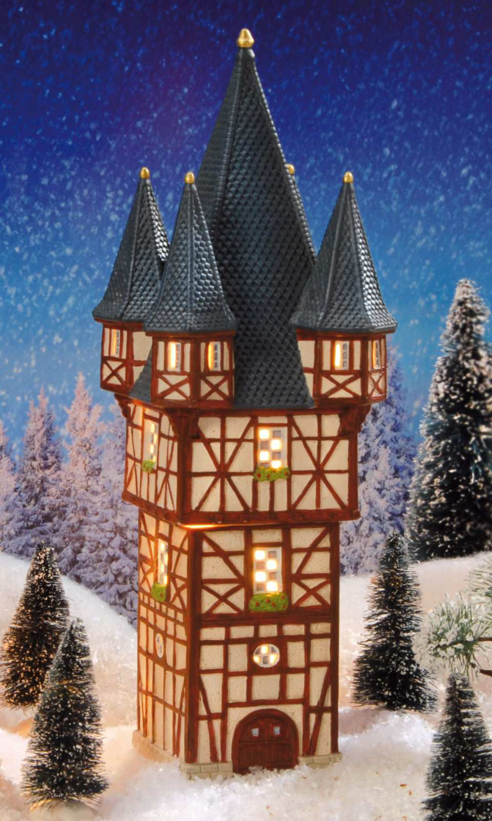 Lichthäuser Weihnachtsdeko „Brömser-Turm”