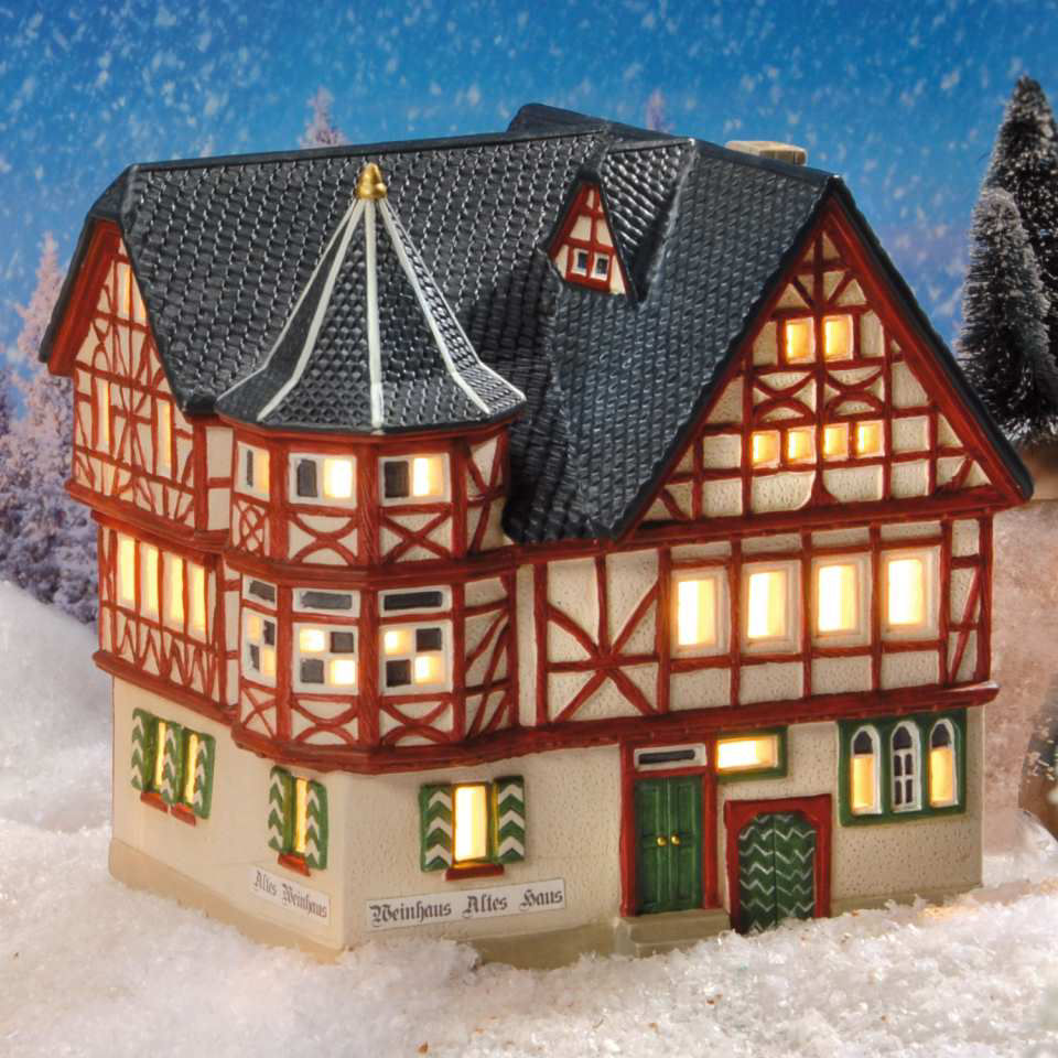 Keramik Lichthaus Weihnachtsdeko „Weinhaus Bacharach”