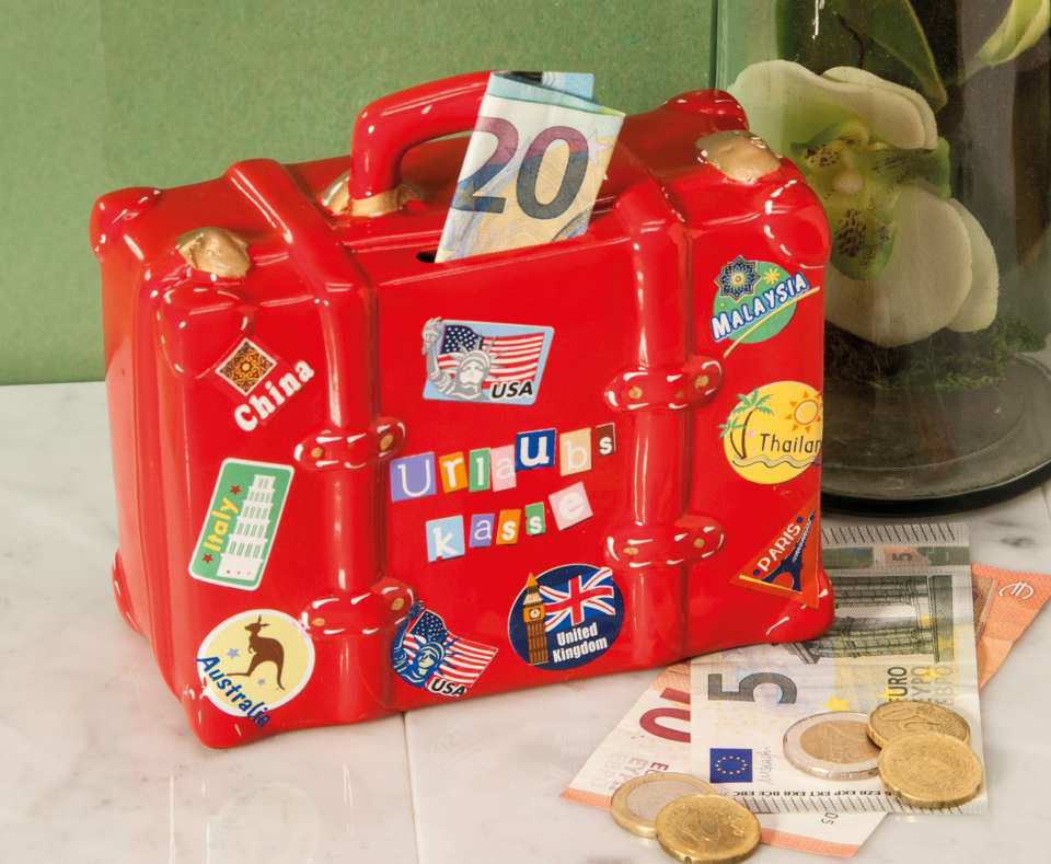 Spardose „Urlaubskasse”, Geschenk zum Geburtstag
