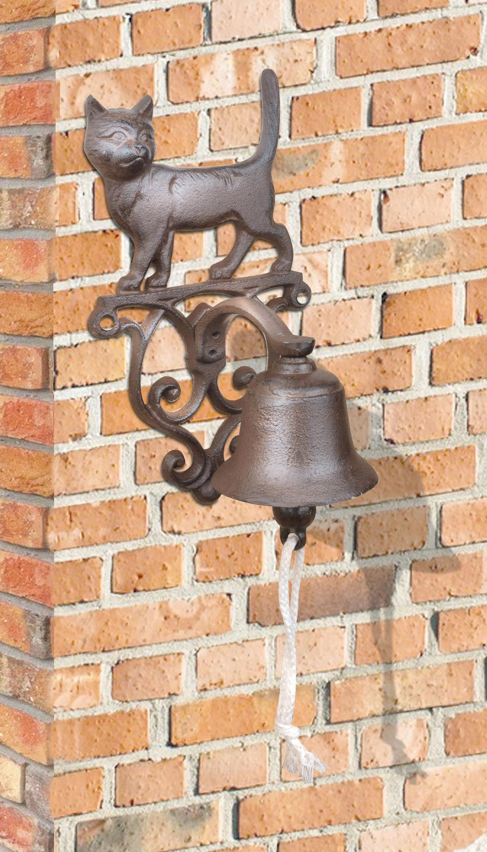 Türglocke „Katzen” aus Gusseisen, Landhausstil Antikoptik